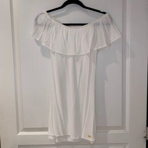GUESS off the shoulder mini dress